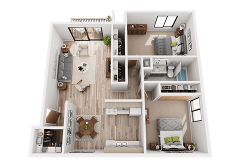 Lakeside Village Apartments 2 bed 1 bath Apartment